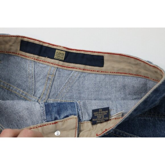 Deadstock Vintage 90s Marithe Francois Girbaud Mens 32 Baggy Denim Shorts Blue - Picture 7 of 11